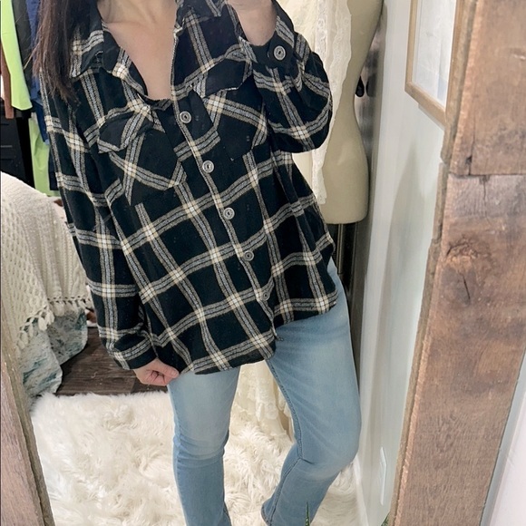 New Directions Plaid Button-Up Women's Top size 1X - Picture 2 of 8